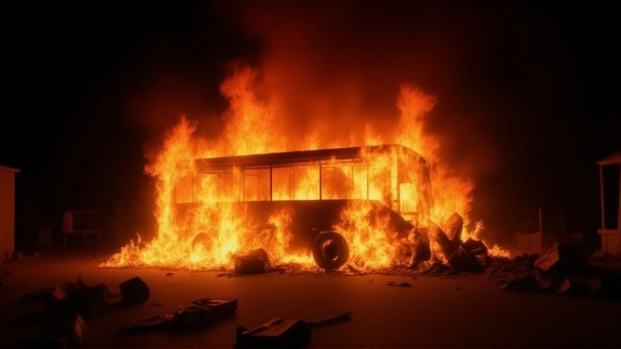 Tragic Bus Fire Near Kurnool Claims 20 Lives After Motorcycle Collision